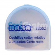 Repuesto cutter rotativo recto 45mm 3 unidades