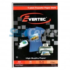 Papel Transfer Evertec Dark A4 235g x 10 hojas