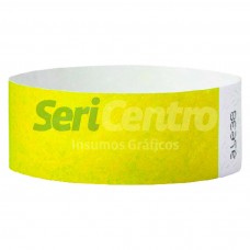 Pulseras Tyvek amarillo (10 unidades)