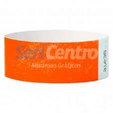 Pulseras Tyvek naranja (10 unidades)