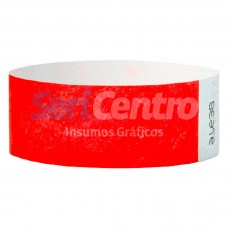 Pulseras Tyvek rojo (10 unidades)