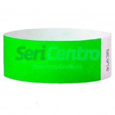 Pulseras Tyvek verde (10 unidades)