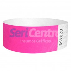 Pulseras Tyvek rosa (10 unidades)