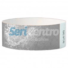 Pulseras Tyvek plata (10 unidades)