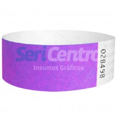 Pulseras Tyvek violeta (10 unidades)