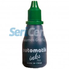 Tinta para sellos verde x 25 cc