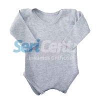 Body gris bebe mangas largas talle 2