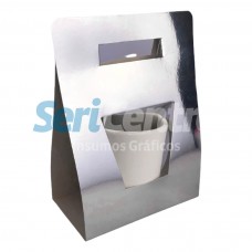 Caja plateada porta taza/mate sublimable