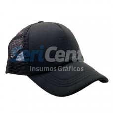 Gorra trucker negra con frente negro