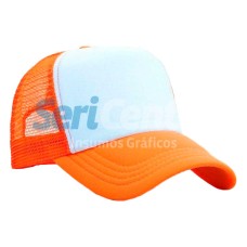 Gorra trucker naranja fluo