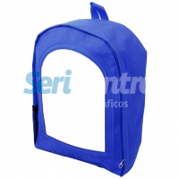 Mochila infantil azul 35x33cm