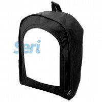 Mochila infantil negra 35x33cm