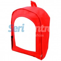 Mochila infantil roja 35x33cm