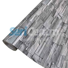 Vinilo Simil Piedra Caliza Gris P646