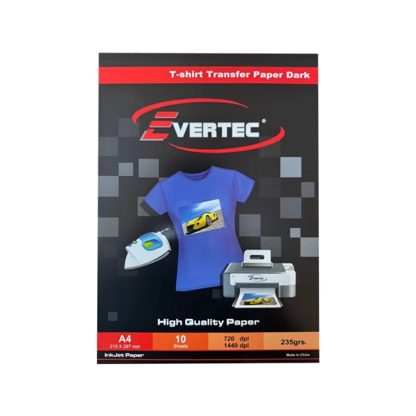 Papel Transfer Evertec Dark A4