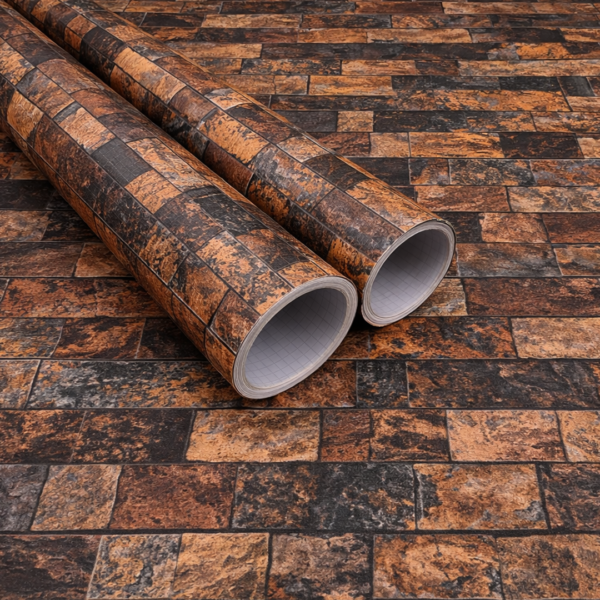 Vinilo Simil Piedra Caliza Cobre P965