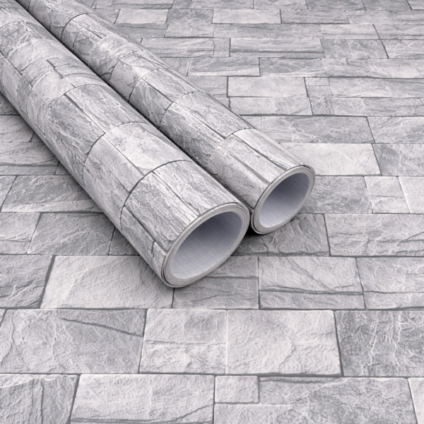 Vinilo Simil Piedra Caliza Gris P646