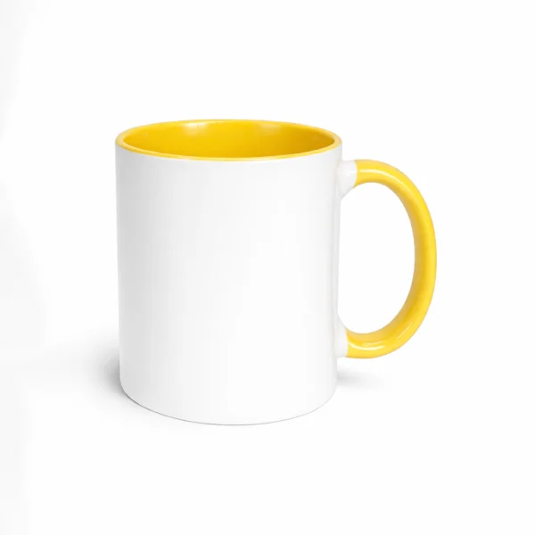 Taza Cerámica Importada con Interior y Asa Color