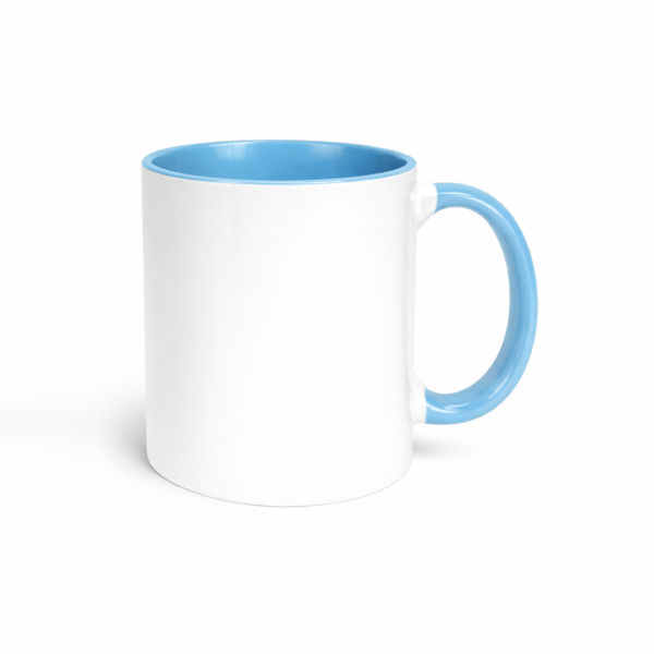 Taza Cerámica Importada con Interior y Asa Color