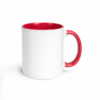 Taza Cerámica Importada con Interior y Asa Color