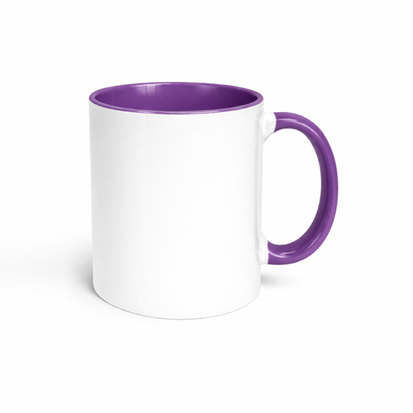 Taza Cerámica Importada con Interior y Asa Color