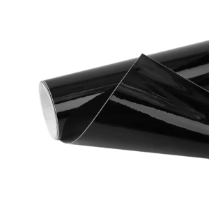 Vinilo Simil Vidrio Negro Brillante 150cm