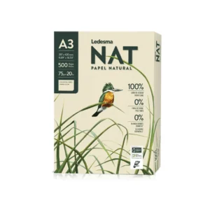Resma NAT A3 75g papel ecológico 500 hojas formato grande