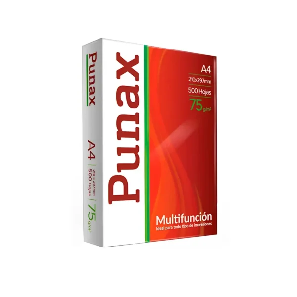Resma Punax A4 75g x 500 hojas papel económico para impresora